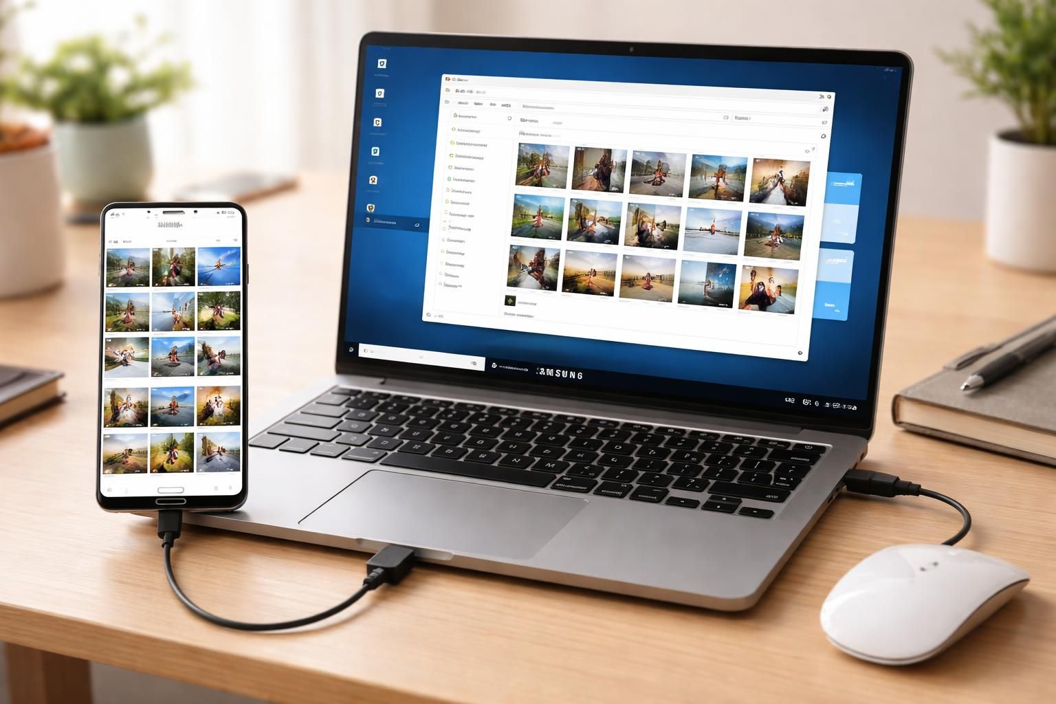 découvrez notre guide étape par étape pour transférer facilement vos photos d'un téléphone samsung vers un pc windows 10 sans aucun problème.