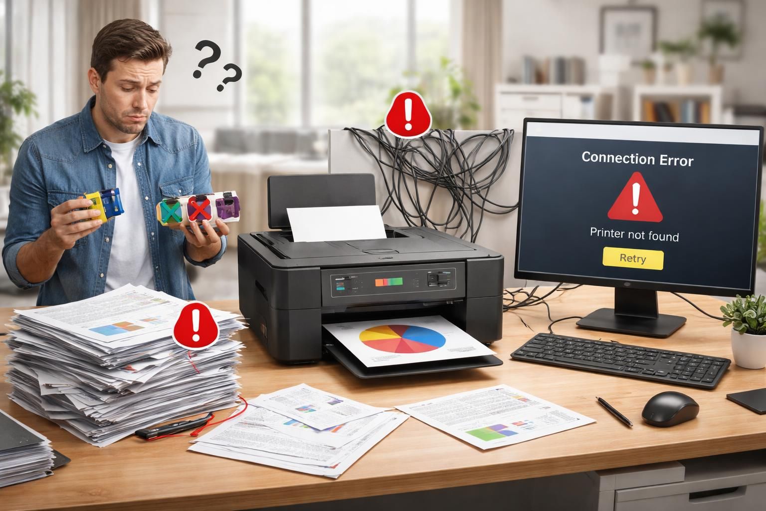 découvrez les principales erreurs à éviter lors du choix d'une imprimante multifonction jet d'encre pour faire le meilleur choix adapté à vos besoins.