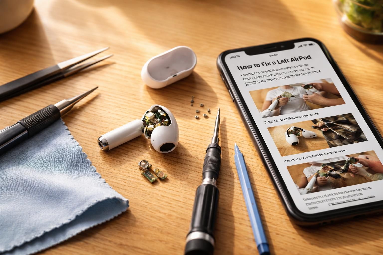 découvrez des astuces simples et efficaces pour réparer facilement votre airpod gauche qui ne fonctionne plus. suivez notre guide pas à pas pour retrouver un son parfait rapidement.